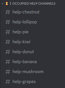 Occupied help channels